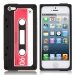 HSILCASSETTE_IP5NO - Coque souple look cassette audio en relief iPhone SE et 5s année 80