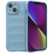 IX008-IP14BLEUCLAIR - Coque iPhone 14 antichoc relief texturé coloris bleu clair