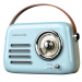 LEDWOOD-ALAMBLEU - Enceinte Bluetooth avec radio sur batterie LEDWOOD ALMA coloris bleu