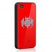 MOREBAT-IP4 - Coque arrière bimatière rouge Apple iPhone 4