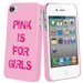 MUBKC0523 - Coque Muvit rose collection zip et text pour iPhone 4S et 4