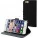 MUSNS0073-IP655NOIR - Etui iPhone 6s Plus Muvit Wallet-Stand rabat latéral noir fonction stand logements cartes