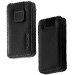 QUARO-BLACK - Etui elegant Nevox slim cuir noir pour iPhone 4 et 4S