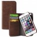 PUROIPC655FOLIODETAMARFONC - Etui Puro en 2 parties détaachables Coque + Folio pour iPhone 6 Plus 5,5 pouces en cuir marron fon