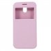 ROARVIEW-J730ROSE - Etui Galaxy J7-2017 rabat latéral rose avec fenêtre coque intérieure souple