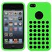 SILTROUIP5CVERT - Housse Coque Silicone Vert à trous pour iPhone 5C