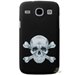 CPRN1CORESKULLARGENT - Coque imprimée noire tête de mort argenté Samsung Galaxy Core i8260