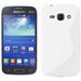 SLINEBLANCACE3 - Coque Souple Housse S-Gel Blanc bi-matières mat et brillant pour Galaxy Ace 3 S7270