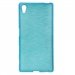 SOFTYMETALXPEZ5BLEU - Housse gel effet métallisé pour Sony Xperia Z5 coloris bleu