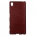 SOFTYMETALXPEZ5ROUGE - Housse gel effet métallisé pour Sony Xperia Z5 coloris rouge