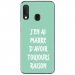 TPU0A20ERAISONTURQUOISE - Coque souple pour Samsung Galaxy A20e avec impression Motifs marre d'avoir raison turquoise