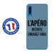 TPU0A50APEROBLEU - Coque souple pour Samsung Galaxy A50 avec impression Motifs l'apéro recrute bleu