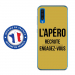 TPU0A50APEROOR - Coque souple pour Samsung Galaxy A50 avec impression Motifs l'apéro recrute or