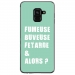 TPU0A8PLUS18FUMEUSETURQUOISE - Coque souple pour Samsung Galaxy A8-Plus 2018 avec impression Motifs fumeuse et alors turquoise