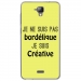 TPU0ALTICES40BORDELIQUEJAUNE - Coque souple pour Altice S40 avec impression Motifs Je ne suis pas bordélique jaune