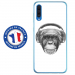 TPU0GALA70VIEUSINGECASQ - Coque souple pour Samsung Galaxy A70 avec impression Motifs singe avec casque