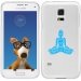 TPU0GALS5BOUDDHABLEU - Coque Souple en gel transparente pour Galaxy S5 avec impression Motifs bouddha bleu