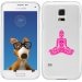 TPU0GALS5BOUDDHAFUSHIA - Coque Souple en gel transparente pour Galaxy S5 avec impression Motifs bouddha fushia