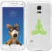 TPU0GALS5BOUDDHAVERT - Coque Souple en gel transparente pour Galaxy S5 avec impression Motifs bouddha vert