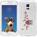 TPU0GALS5CHOUETTEBRANCHE - Coque Souple en gel transparente pour Galaxy S5 avec impression Motifs chouette sur une branche