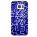 TPU0GALS7ARABESQUEBLEU - Coque souple pour Samsung Galaxy S7 SM-G930 avec impression Motifs arabesque bleu