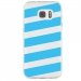 TPU0GALS7BANDESBLEUES - Coque souple pour Samsung Galaxy S7 SM-G930 avec impression Motifs bandes bleues