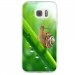 TPU0GALS7ESCARGOT - Coque souple pour Samsung Galaxy S7 SM-G930 avec impression Motifs escargot sur une tige