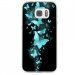TPU0GALS7PAPILLONSBLEUS - Coque souple pour Samsung Galaxy S7 SM-G930 avec impression Motifs papillons bleus