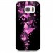 TPU0GALS7PAPILLONSFUSHIAS - Coque souple pour Samsung Galaxy S7 SM-G930 avec impression Motifs papillons fushias