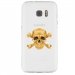 TPU0GALS7SKULLOR - Coque souple pour Samsung Galaxy S7 SM-G930 avec impression Motifs tête de mort aspect or