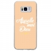 TPU0GALS8DIEUBEIGE - Coque souple pour Samsung Galaxy S8 avec impression Motifs Appelle moi Dieu beige
