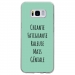 TPU0GALS8GENIALETURQUOISE - Coque souple pour Samsung Galaxy S8 avec impression Motifs Chiante mais Géniale turquoise