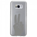 TPU0GALS8MAINPEACE - Coque souple pour Samsung Galaxy S8 avec impression Motifs main Peace and Love