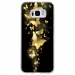 TPU0GALS8PAPILLONSDORES - Coque souple pour Samsung Galaxy S8 avec impression Motifs papillons dorés