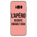 TPU0GALS8PLUSAPEROROSE - Coque souple pour Samsung Galaxy S8 Plus avec impression Motifs l'apéro recrute rose