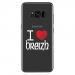 TPU0GALS8PLUSCOEURBREIZH - Coque souple pour Samsung Galaxy S8 Plus avec impression Motifs coeur rouge I Love Breizh