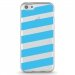 TPU0IPHONE5CBANDESBLEUES - Coque souple pour Apple iPhone 5C avec impression Motifs bandes bleues