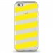 TPU0IPHONE5CBANDESJAUNES - Coque souple pour Apple iPhone 5C avec impression Motifs bandes jaunes