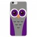 TPU0IPHONE7CHOUETTE5 - Coque souple pour Apple iPhone 7 avec impression Motifs chouette mauve et grise
