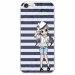 TPU0IPHONE7MANGAMARINE - Coque souple pour Apple iPhone 7 avec impression Motifs manga fille marin