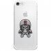 TPU0IPHONE7SKULLCASQUE - Coque souple pour Apple iPhone 7 avec impression Motifs tête de mort avec un casque de moto