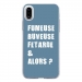 TPU0IPHONEXFUMEUSEBLEU - Coque souple pour Apple iPhone X avec impression Motifs fumeuse et alors bleu