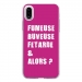 TPU0IPHONEXFUMEUSEFUSHIA - Coque souple pour Apple iPhone X avec impression Motifs fumeuse et alors fushia