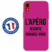 TPU0IPXRAPEROFUSHIA - Coque souple pour Apple iPhone XR avec impression Motifs l'apéro recrute fushia