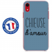 TPU0IPXRCHIEUSEBLEU - Coque souple pour Apple iPhone XR avec impression Motifs Chieuse d'Amour bleu
