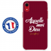 TPU0IPXRDIEUBORDEAU - Coque souple pour Apple iPhone XR avec impression Motifs Appelle moi Dieu bordeau