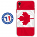 TPU0IPXRDRAPCANADA - Coque souple pour Apple iPhone XR avec impression Motifs drapeau du Canada
