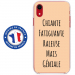 TPU0IPXRGENIALEBEIGE - Coque souple pour Apple iPhone XR avec impression Motifs Chiante mais Géniale beige