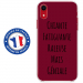 TPU0IPXRGENIALEBORDEAU - Coque souple pour Apple iPhone XR avec impression Motifs Chiante mais Géniale bordeau
