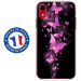TPU0IPXRPAPILLONSFUSHIAS - Coque souple pour Apple iPhone XR avec impression Motifs papillons fushias